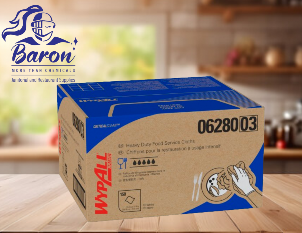 WYPALL X80 FOODSERVICE WIPER 12X23.4 1/4-FOLD STRIPED